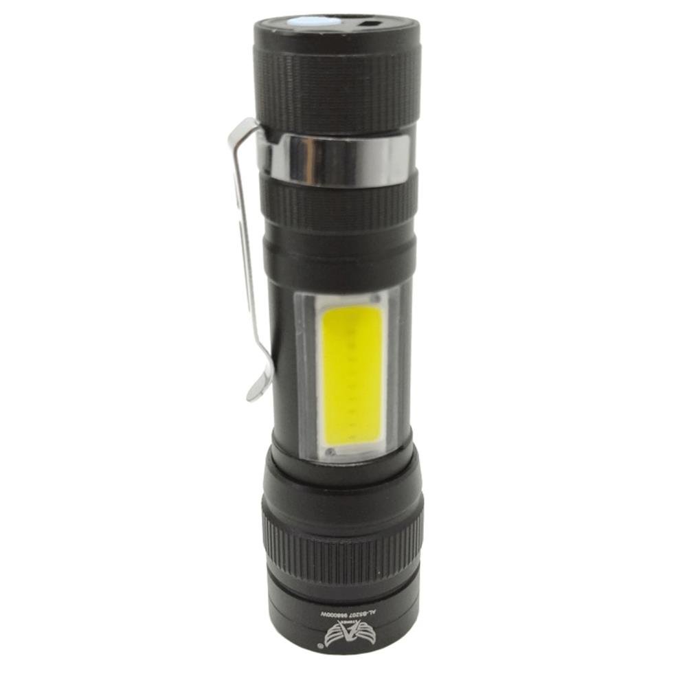 Mini Lanterna Recarregável USB Zoom Potente Portátil