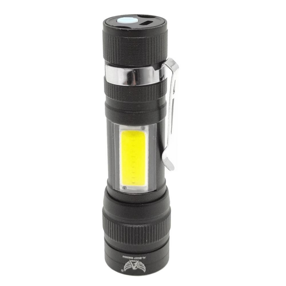 Mini Lanterna Recarregável USB Zoom Potente Portátil