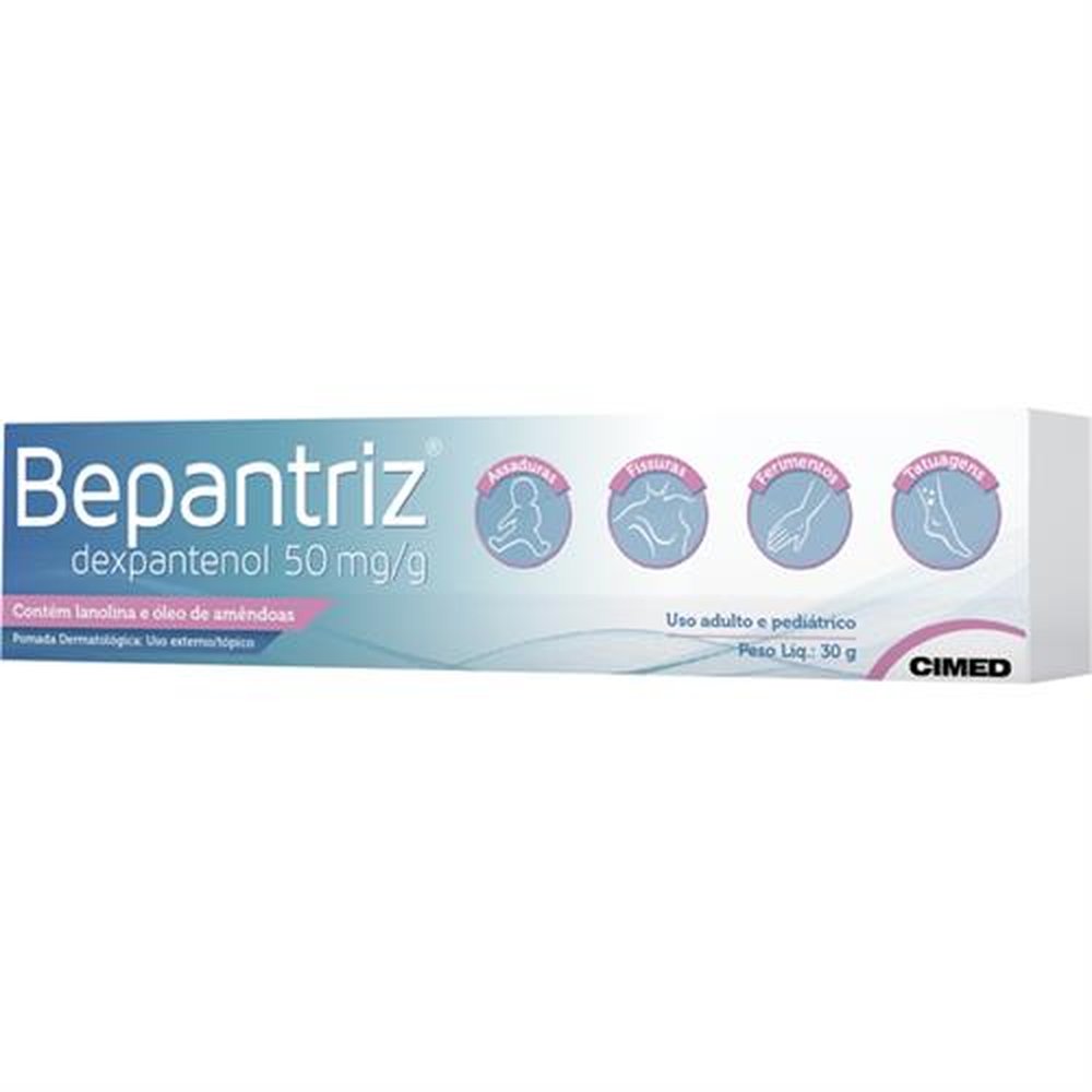 Bepantriz 50Mg-G Pomada Dermatologico Bisnaga 30 Gramas - CIMED