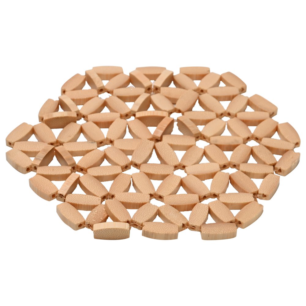 Descanso de Panela 16cm Bambu Formato Hexagonal Mimo Style