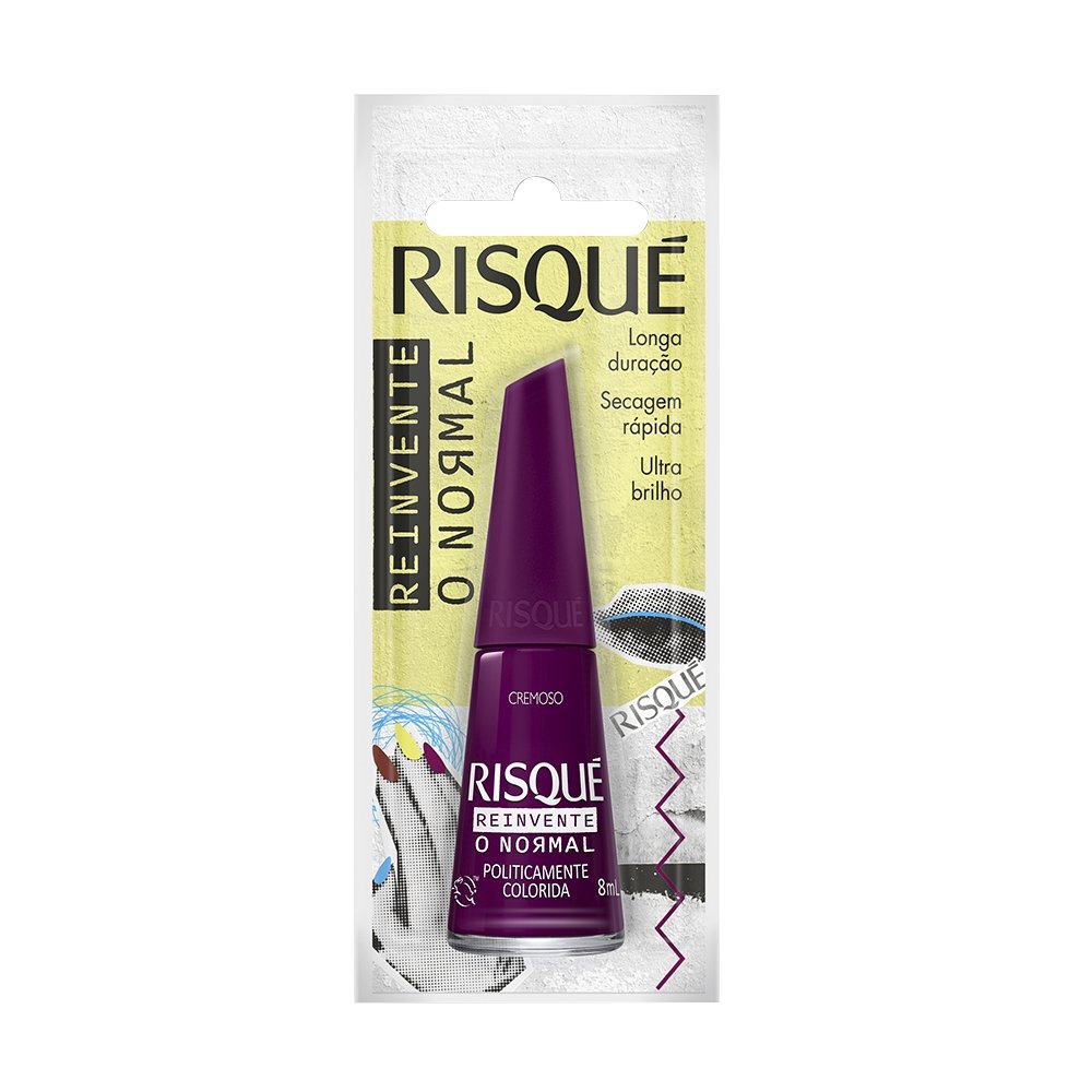 Esmalte Risqué Cremoso Reivente Politicamente Colorida Blister 8ml
