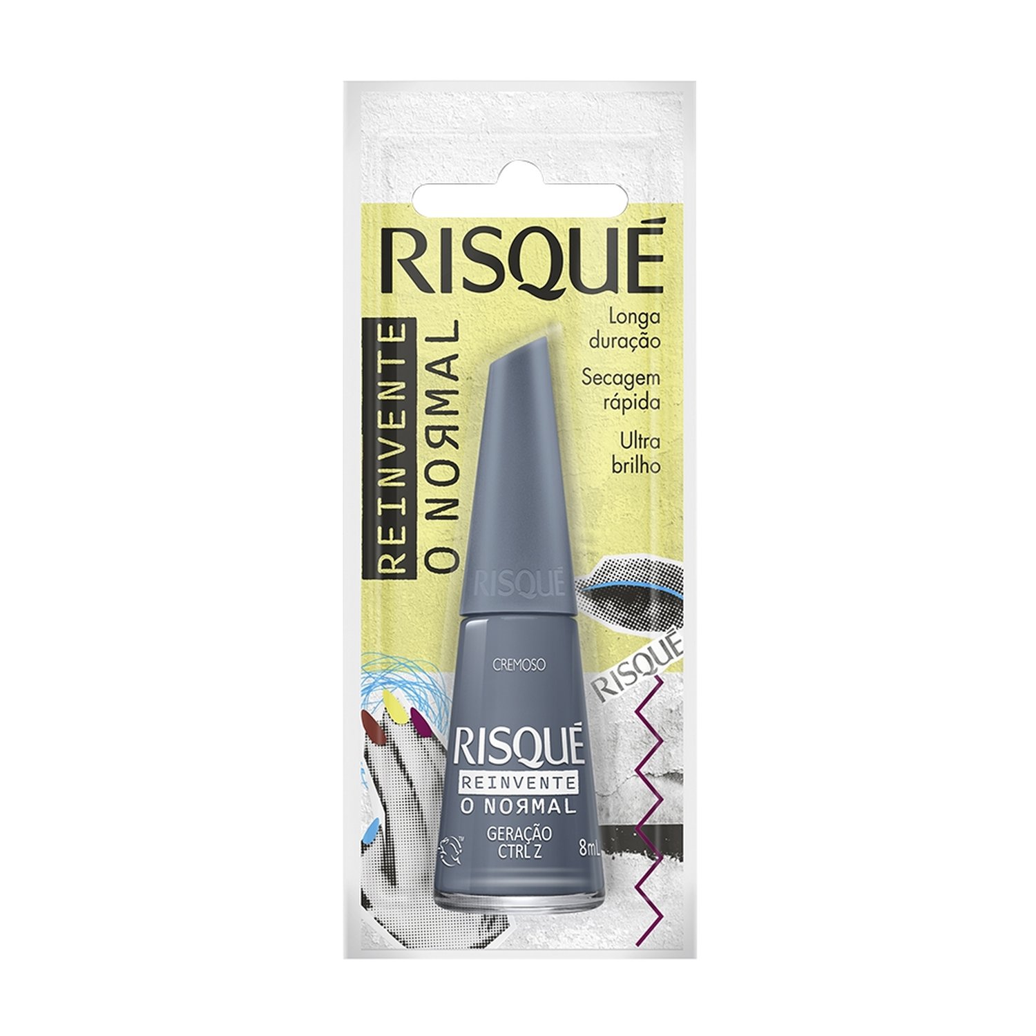 Esmalte Risqué Cremoso Reivente Geração Ctrl Z Blister 8ml
