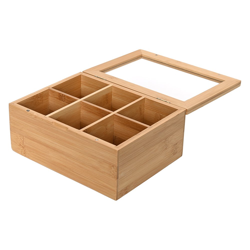 Caixa Para Café e Chá Ecokitchen 21cm Bambu Mimo Style