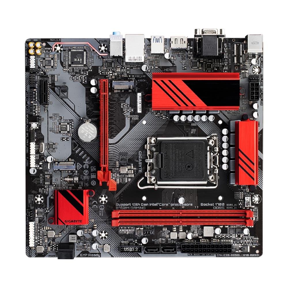 Placa Mãe Gigabyte B760M Gaming, Chipset B760, Intel LGA 1700, mATX, DDR5