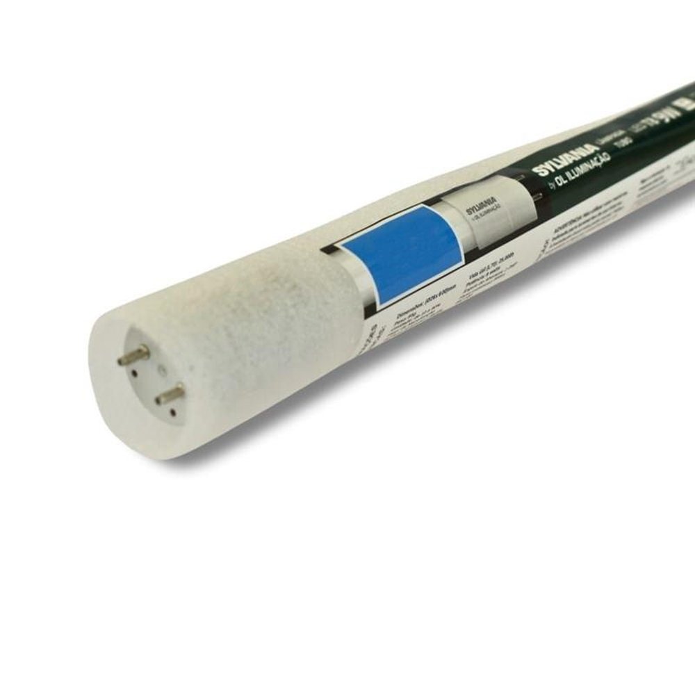 Lâmpada de Led Tubular T8 de Vidro 18W 6500K Bivolt Luz Branca Sylvânia
