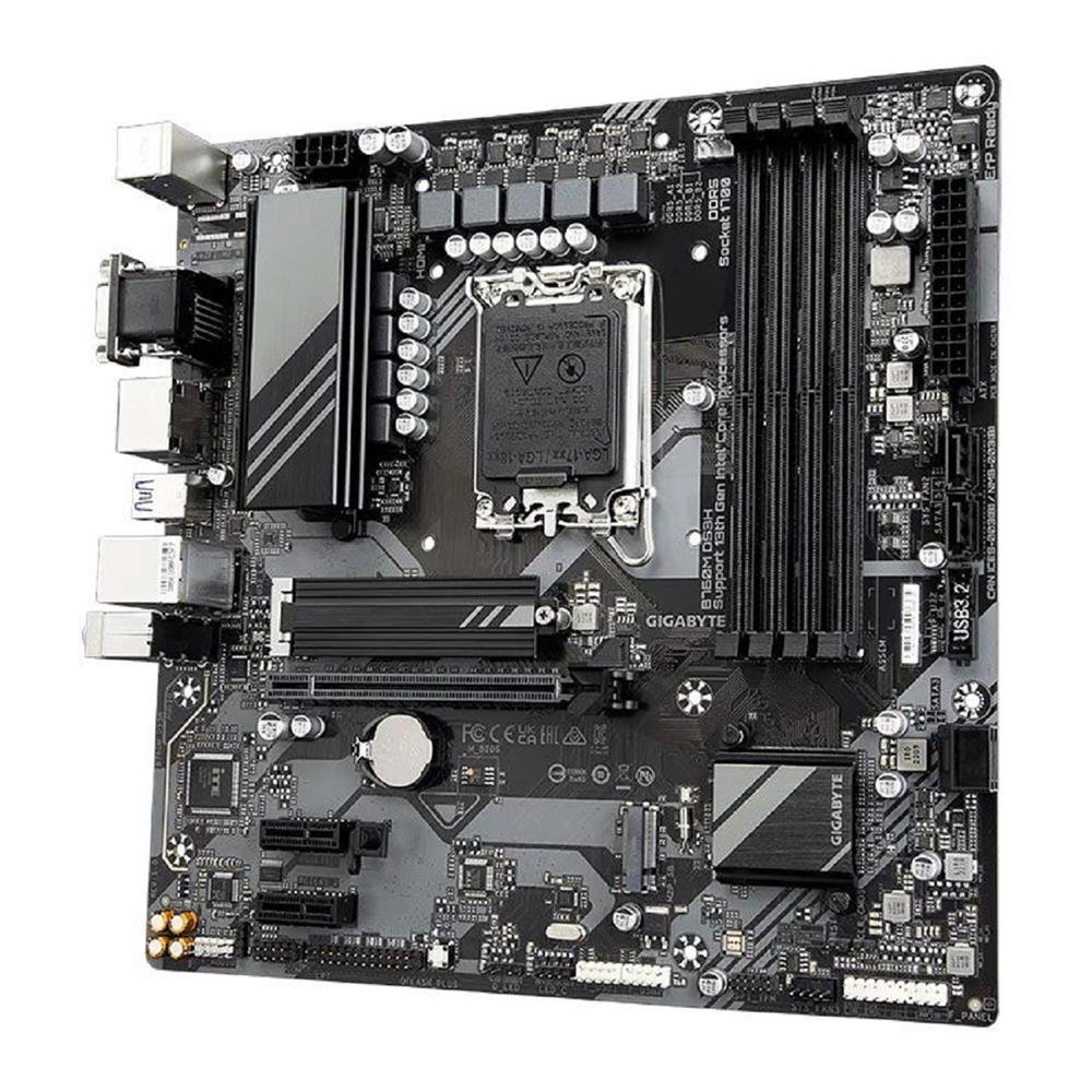 Placa Mãe Gigabyte B760M DS3H DDR5, Chipset B760, Intel LGA 1700, mATX, DDR5