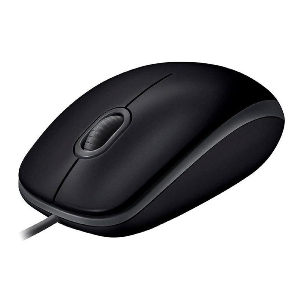 Mouse com fio USB Logitech M110 com Clique Silencioso, Design Ambidestro e Facilidade Plug and Play, Preto - 910-006756
