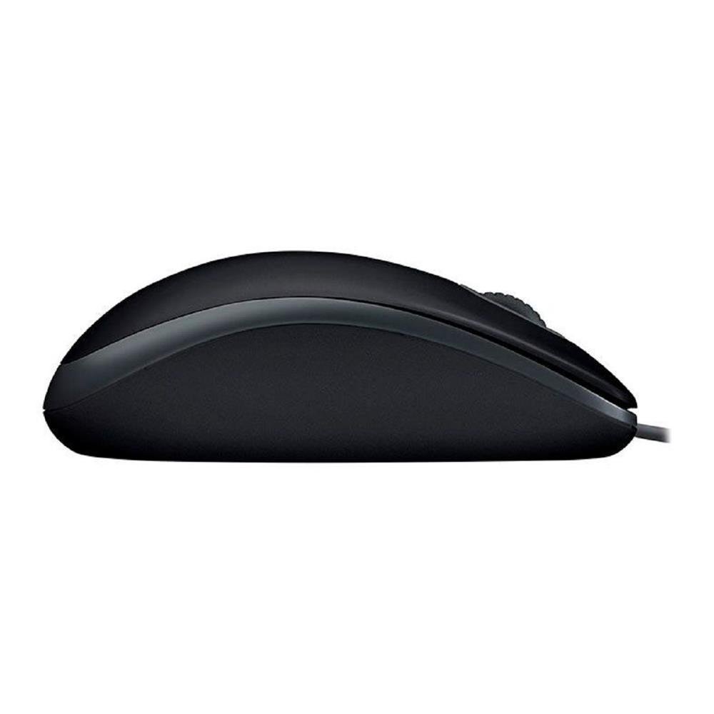 Mouse com fio USB Logitech M110 com Clique Silencioso, Design Ambidestro e Facilidade Plug and Play, Preto - 910-006756