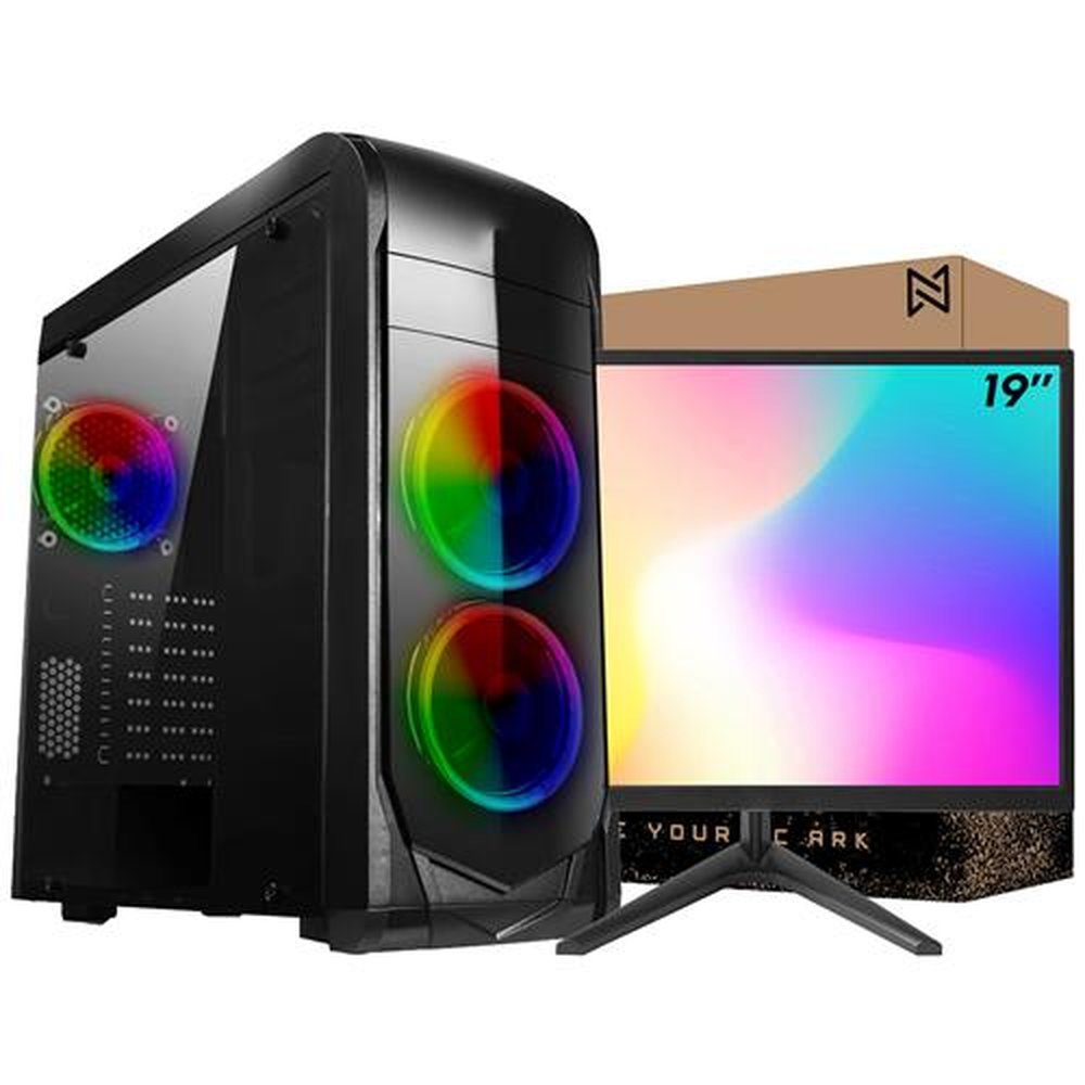 PC Gamer Completo Ark Monitor 19" + Intel Core i7 2600 8GB GT 730 4GB SSD 480GB Linux