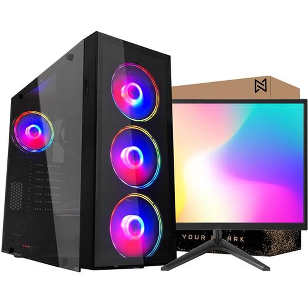 PC Gamer Completo Ark Monitor 21,5" + Intel Core i7 3770 16GB RX 550 4GB GDDR5 SSD 480GB Windows 10 Pro Fonte 750w