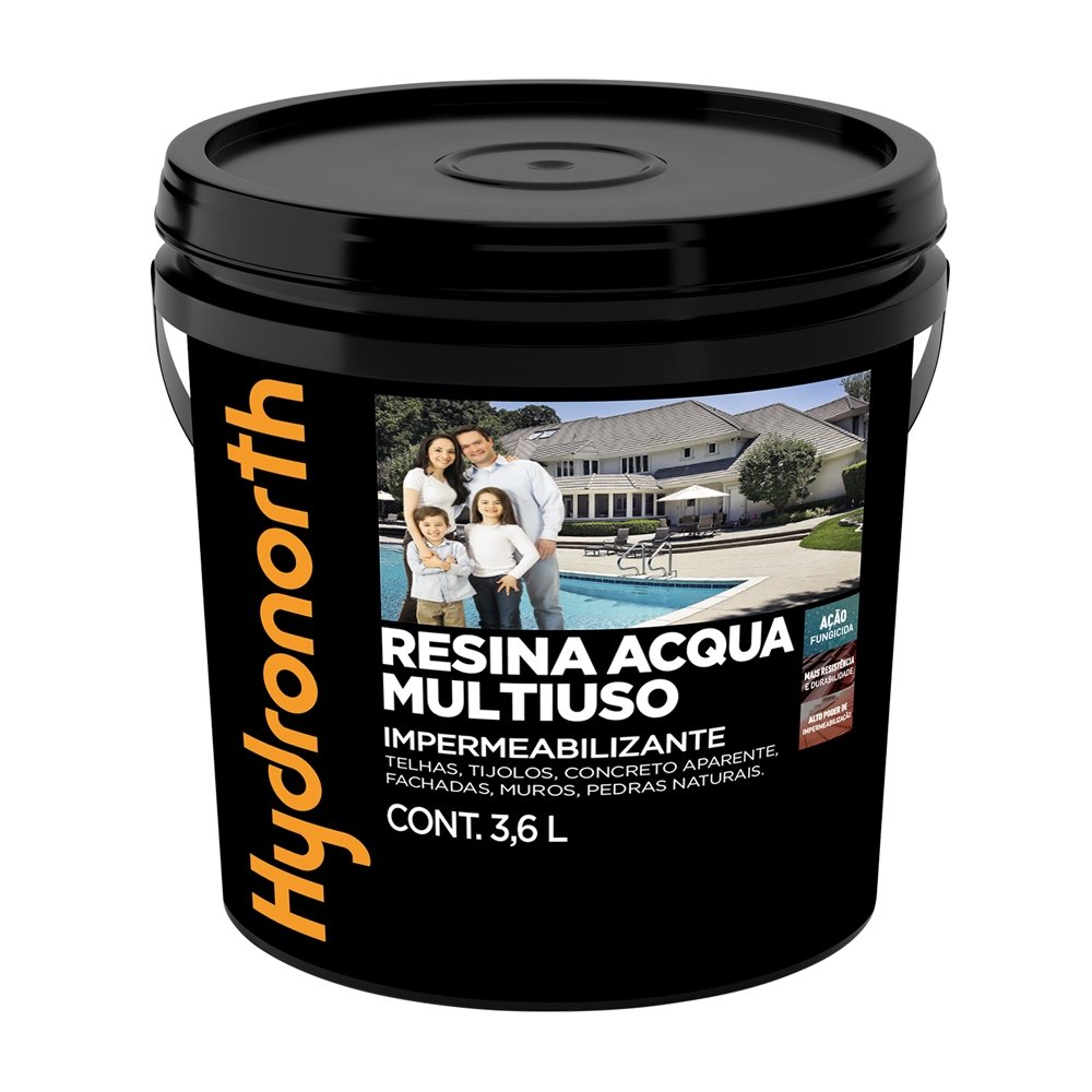 Resina Acqua Multiuso Hydronorth Incolor Galão 3,6 Litros