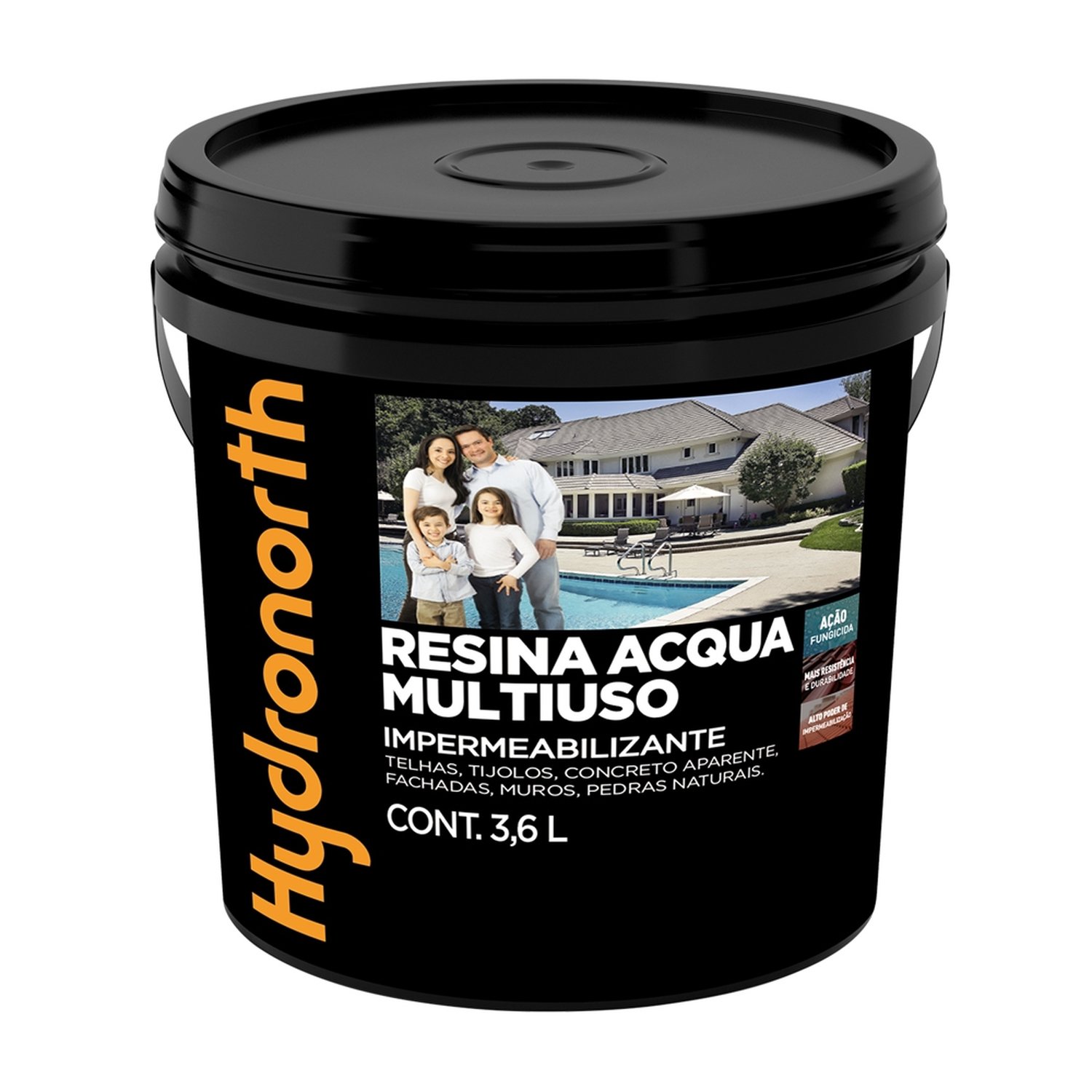 Resina Acqua Multiuso Hydronorth Incolor Galão 3,6 Litros