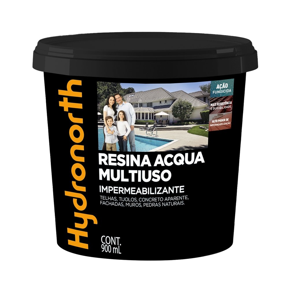 Resina Acqua Multiuso Hydronorth Incolor Pote 0,9 Litros