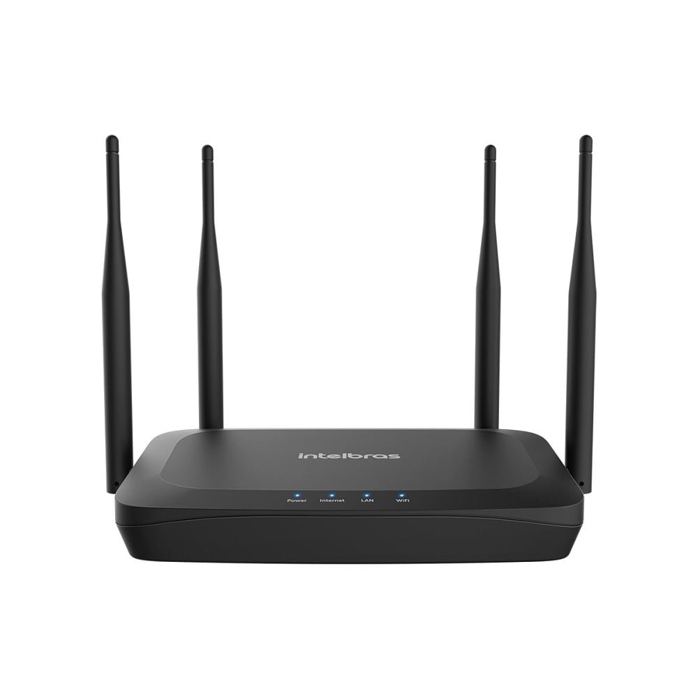 Roteador Wireless Intelbras GF1200 | 1167mbps, Dual Band com 3 Portas LAN, 4 Antenas, Preto