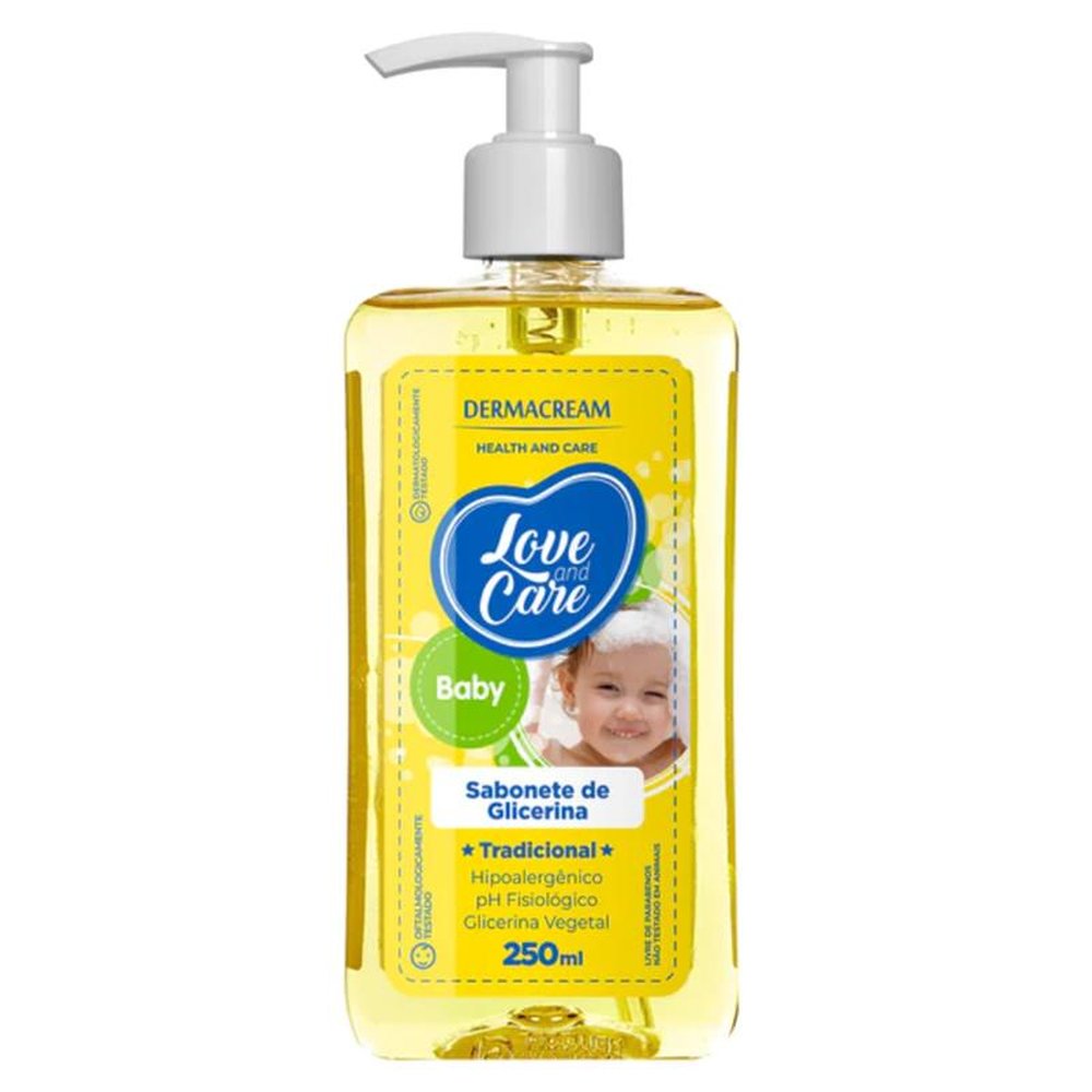 Sabonete Liquido Infantil Dermacream Love and Care Baby Glicerina 250ml