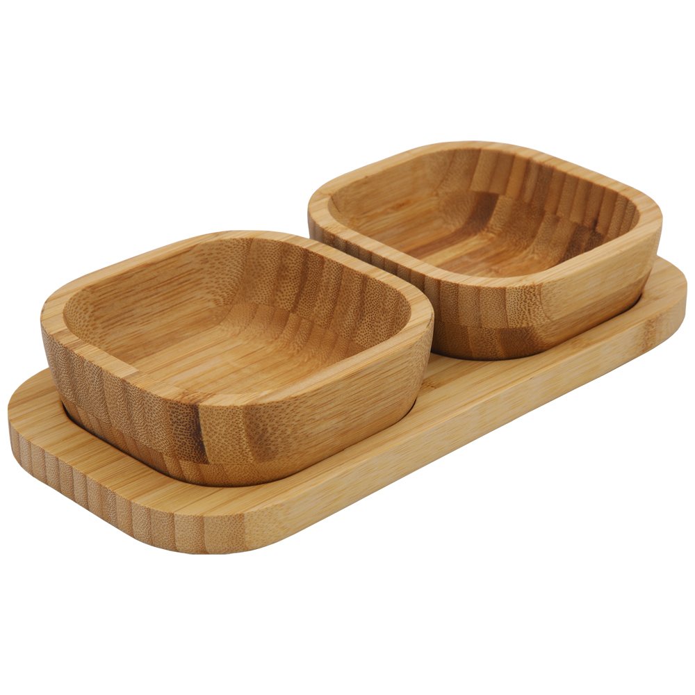 Jogo Petisqueira Ecokitchen Com Base Bambu Mimo Style