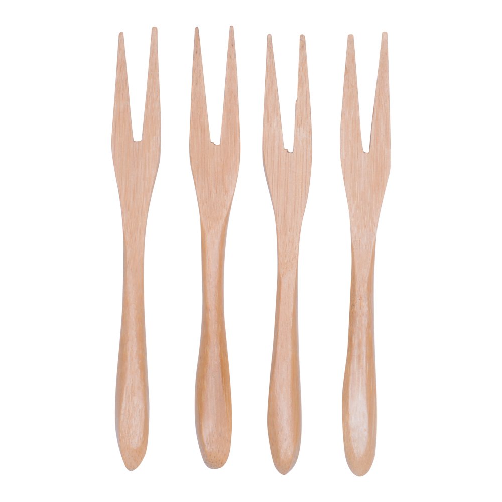 Jogo de 4 Garfos Para Petisco Bambu Mimo Style