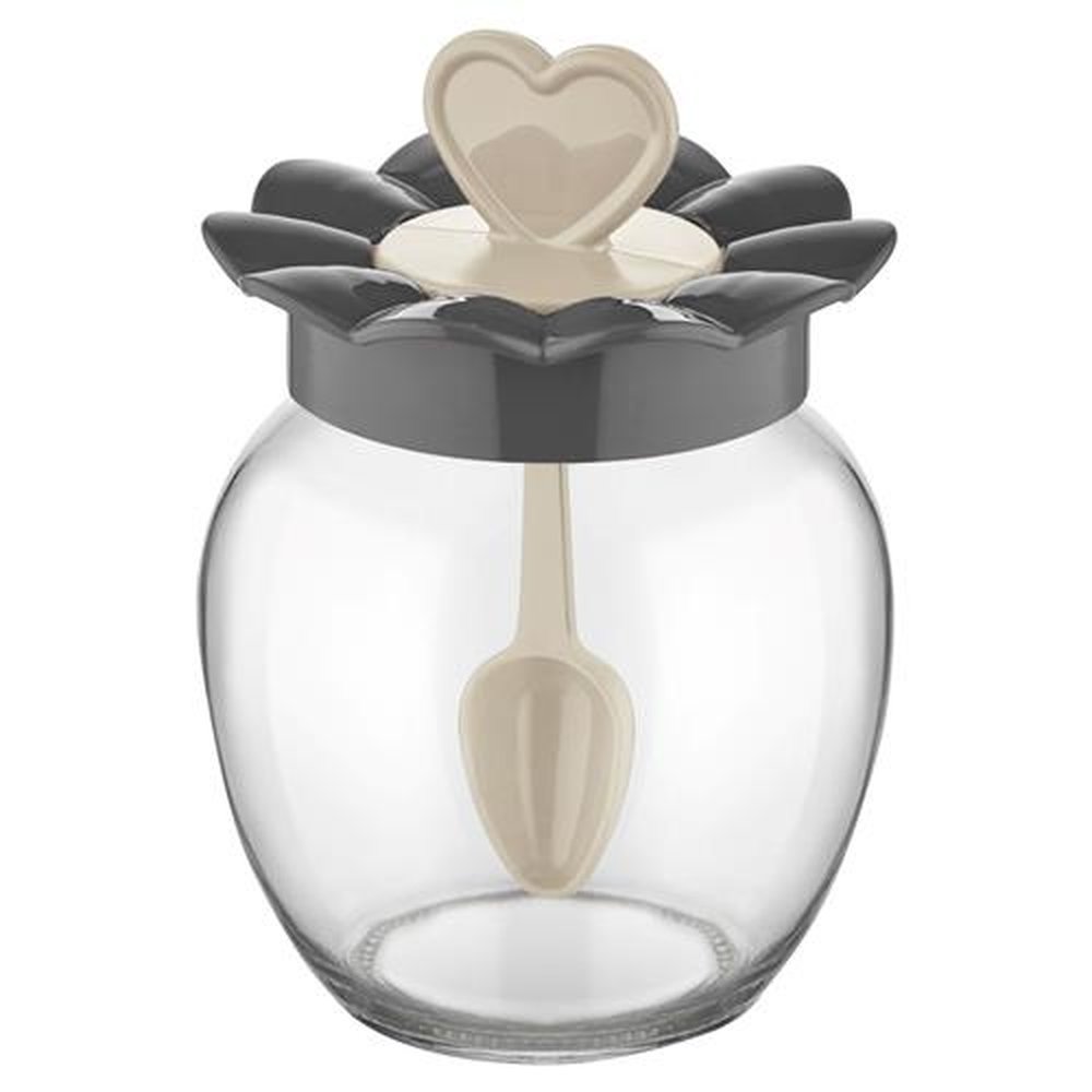 Pote Para Geleia Em Vidro Com Tampa Em Plastico 370Ml D9Xa13Cm Cor Cinza Qlux
