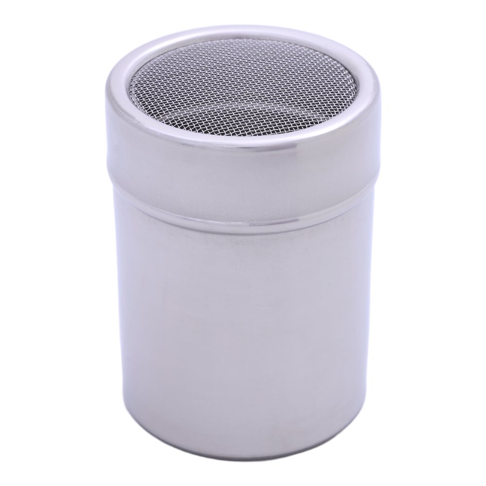 Polvilhador Inox Com Tela Fina Multiuso - Capacidade 230 gramas; Produzido Em Aço Inoxidável; Ideal Para Polvilhar Ingredientes