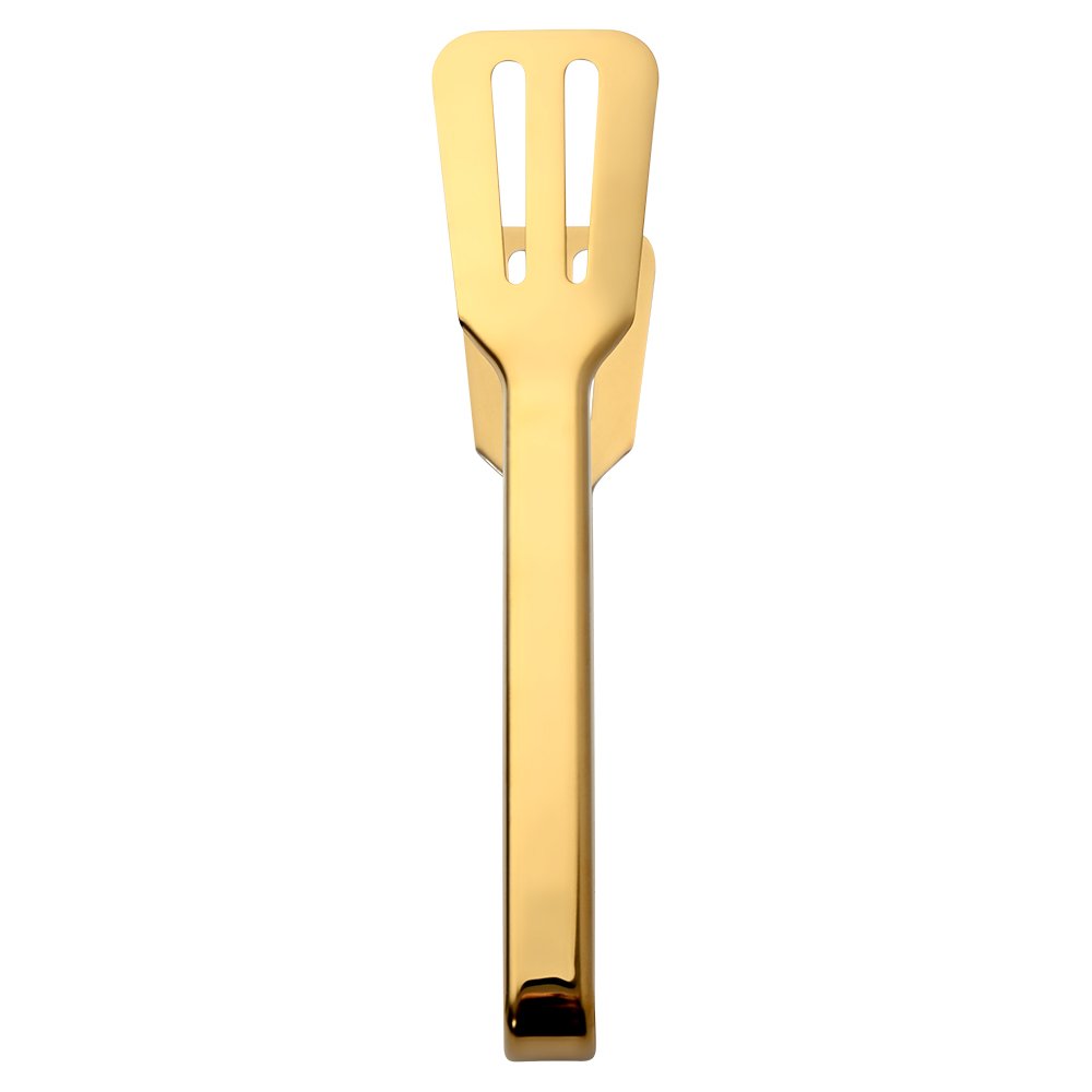 Pegador Multiuso Inox Na Cor Dourada para Servir e Manusear sua Refeição, Ideal para Almoço, Jantar, Espaguete, Macarronada