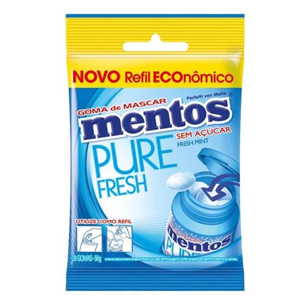 Mentos Pure Fresh Bag Fresh Mint 56g