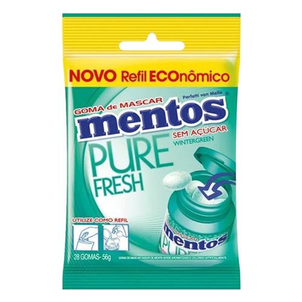 Mentos Pure Fresh Bag Wintergreen 56g