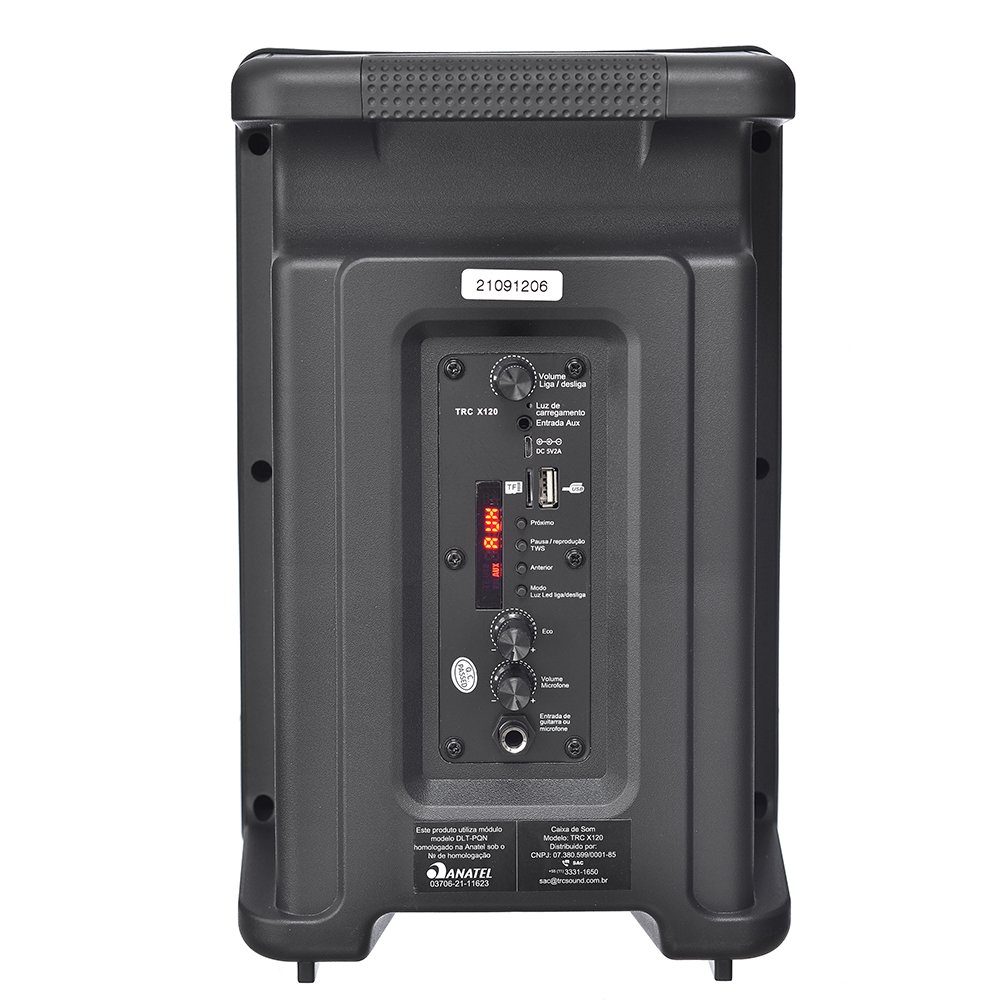 Caixa De Som Amplificada Com Bluetooth 120W - TRC