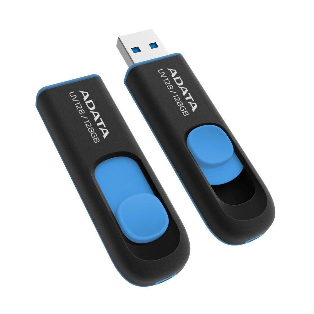 Pen Drive 128Gb Adata Usb 3.1 Azul/Preto Auv128-128