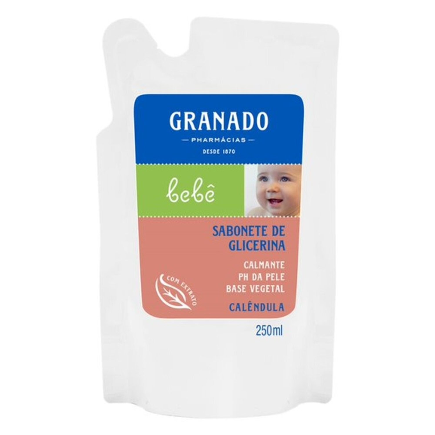 Sabonete Líquido Granado Glicerina Bebê Calêndula Refil 250ml