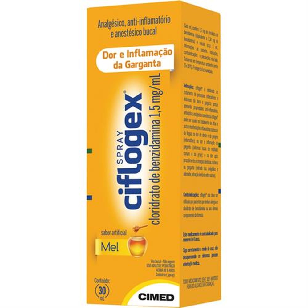 Ciflogex 1,5Mg Colutorio Spray Sabor Mel 30Ml - CIMED