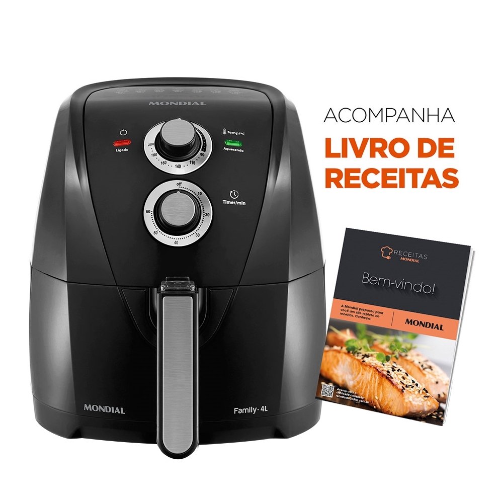 Fritadeira  Air Fryer  Mondial AFN-40-BFS - 4 Litros Preto 220V