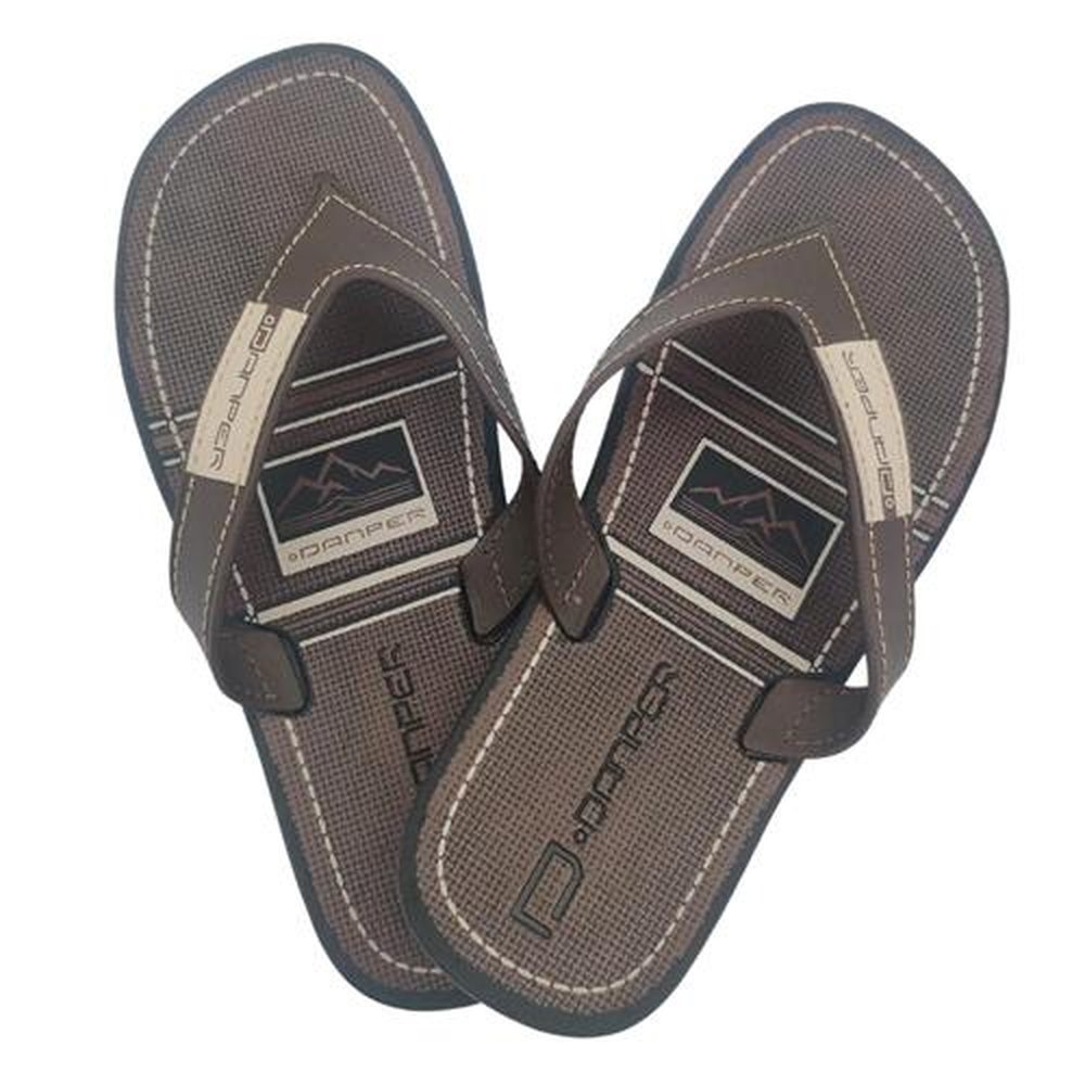 Chinelo Masculino De Dedo Adulto Danper Casual Conforto Café 41