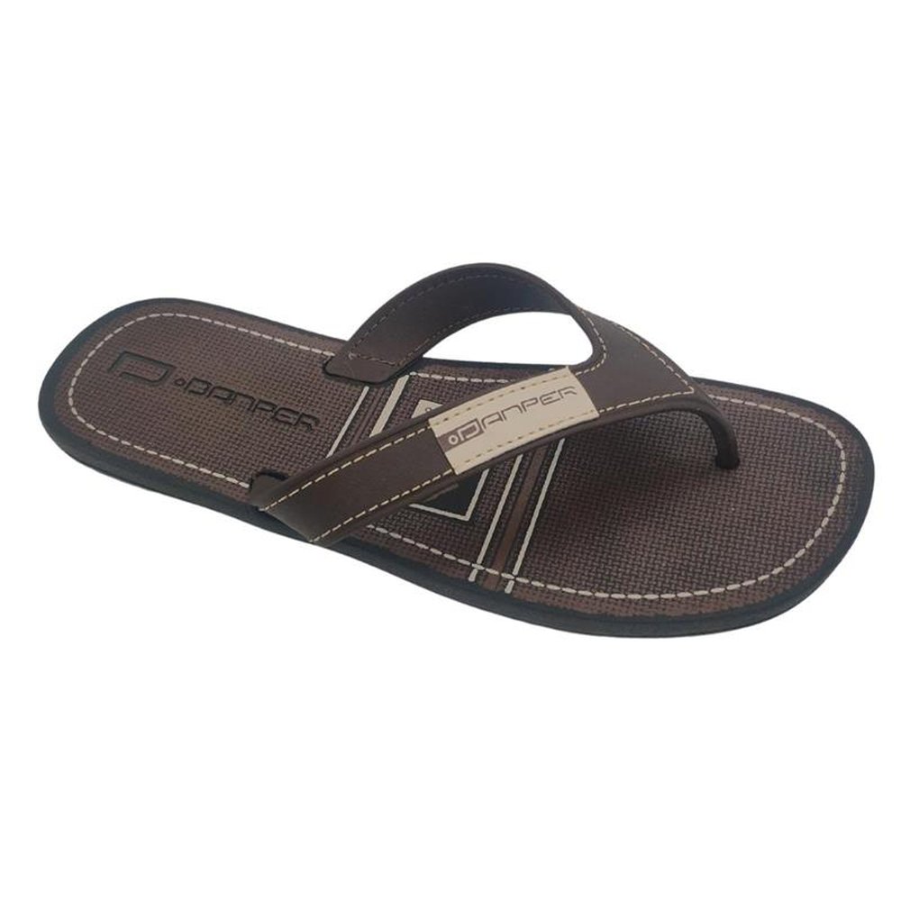Chinelo Masculino De Dedo Adulto Danper Casual Conforto Café 41