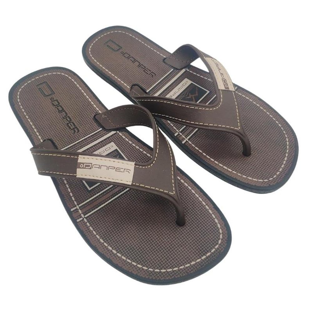 Chinelo Masculino De Dedo Adulto Danper Casual Conforto Café 41