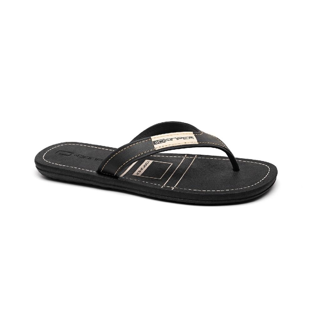Chinelo Danper Adulto Masculino Basico Costura Preto 40