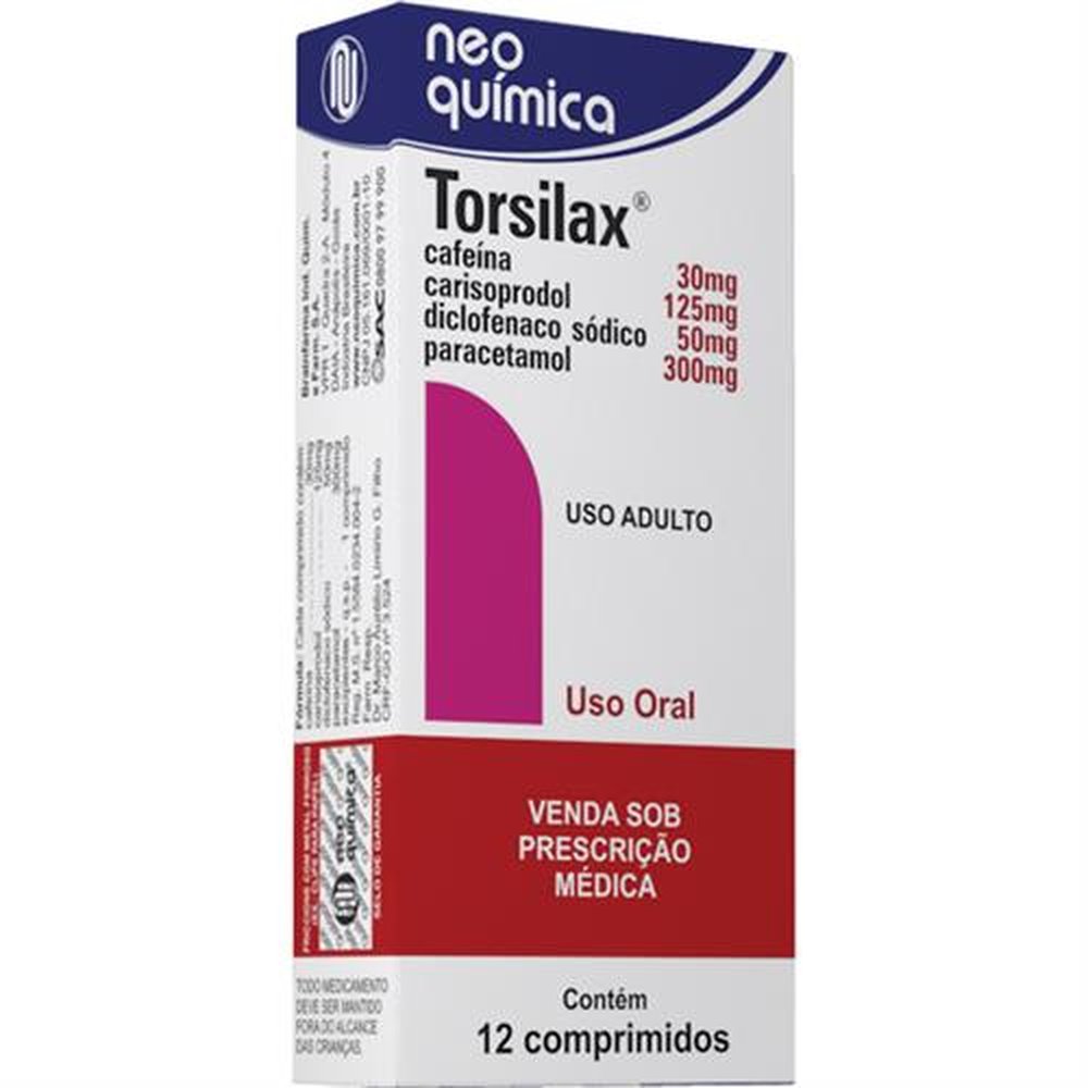 Torsilax Com 12 Comprimido - NEO QUIMICA