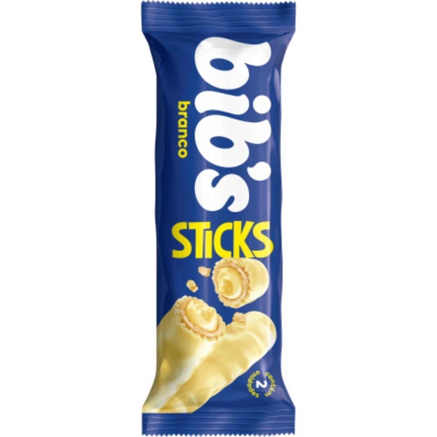 Chocolate Bibs Sticks Branco Pacote 32G Caixa C/ 16 Un