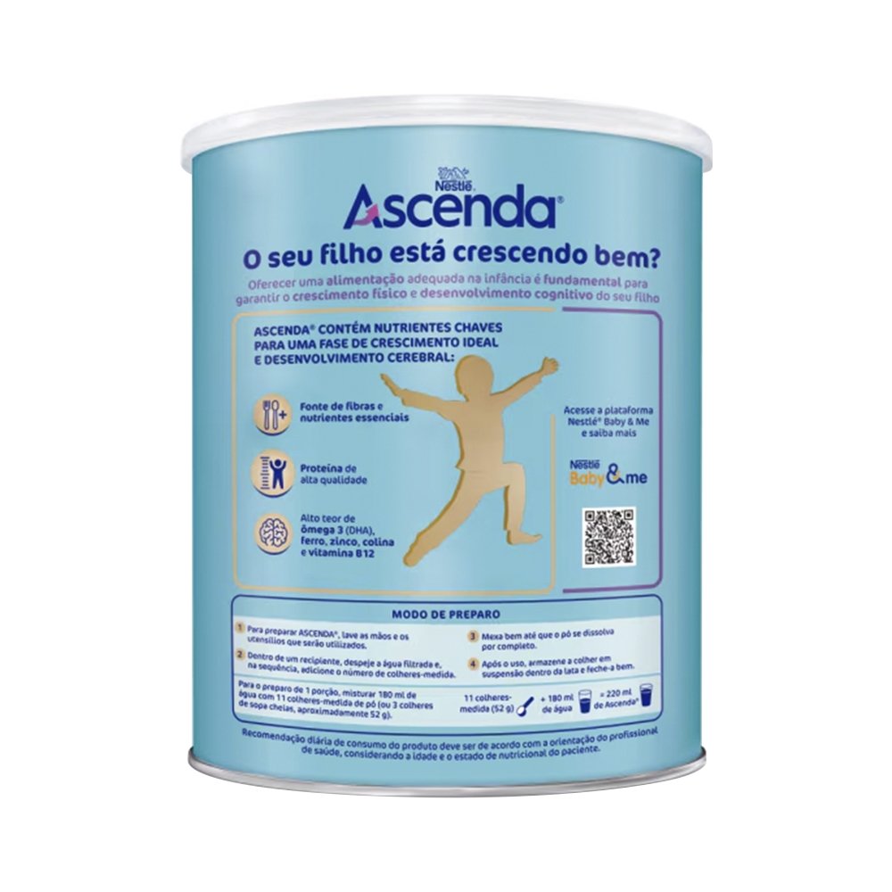 Suplemento Alimentar Ascenda Nestlé sem Sabor 800g