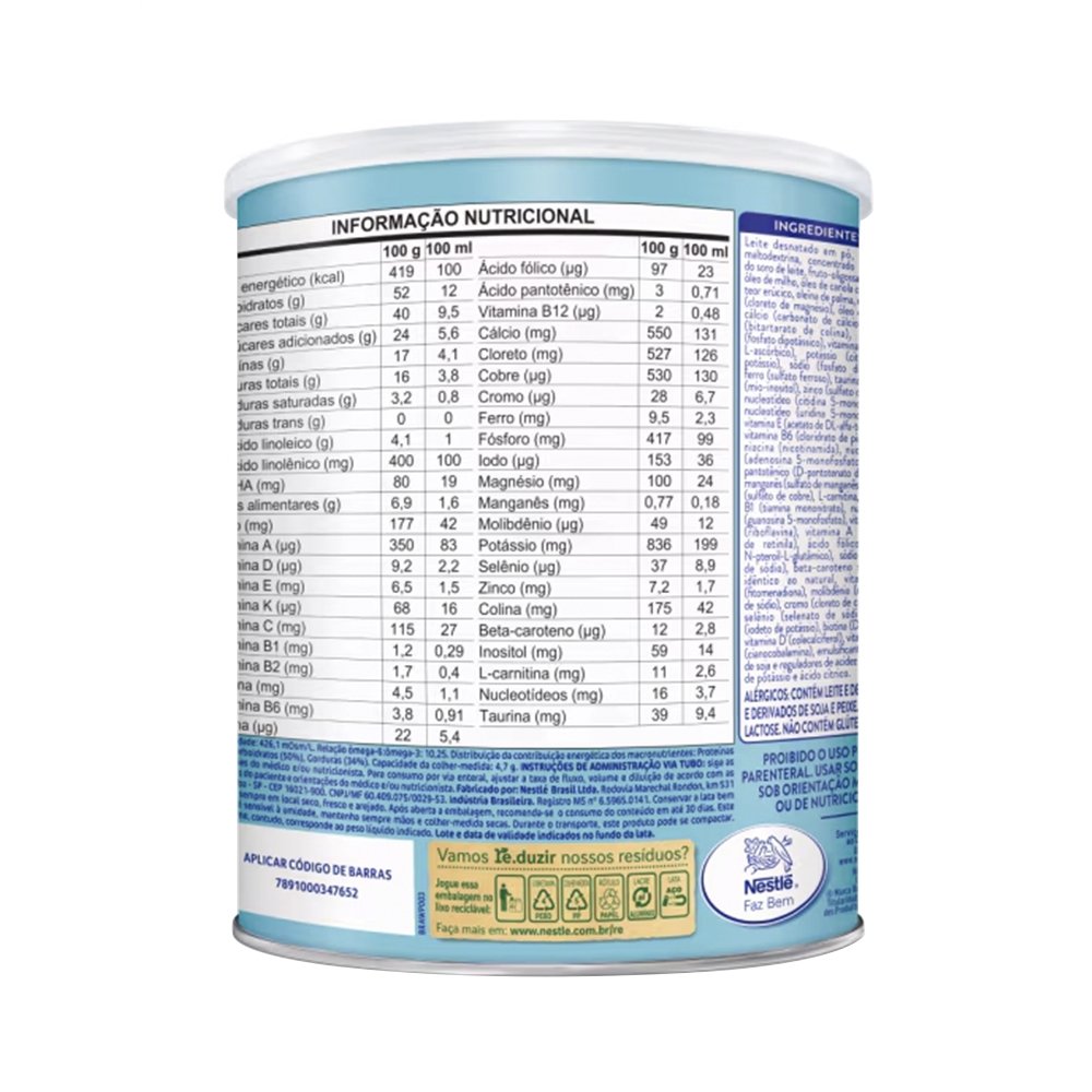 Suplemento Alimentar Ascenda Nestlé sem Sabor 800g