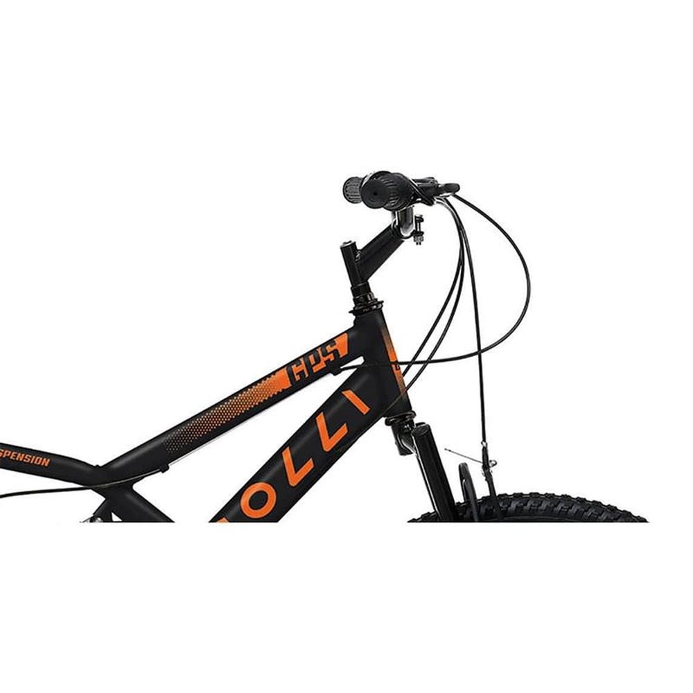 Bicicleta Adulto Colli GPS26 Aro 26, quadro tamanho 19, Dupla Suspensão, preto/laranja