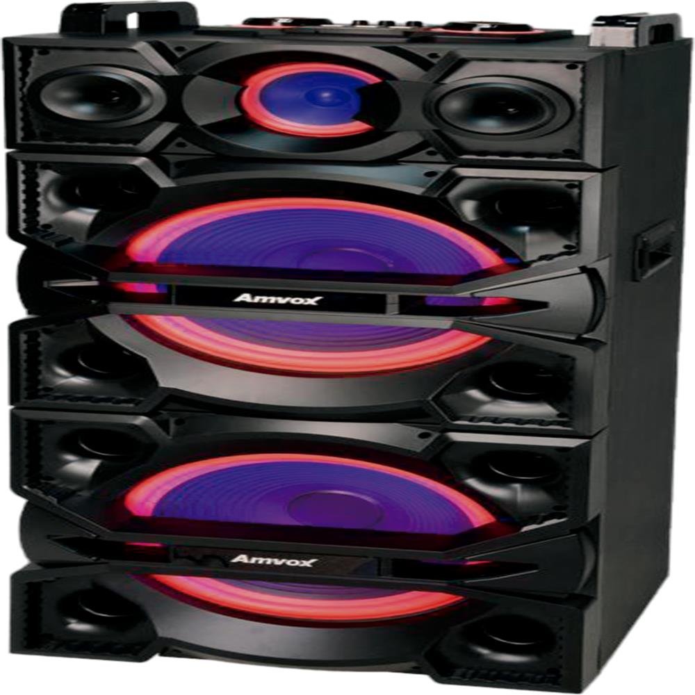 Caixa Amplificada Amvox ACA 2500 TERREMOTO 2500W Bluetooth Bivolt 2500W