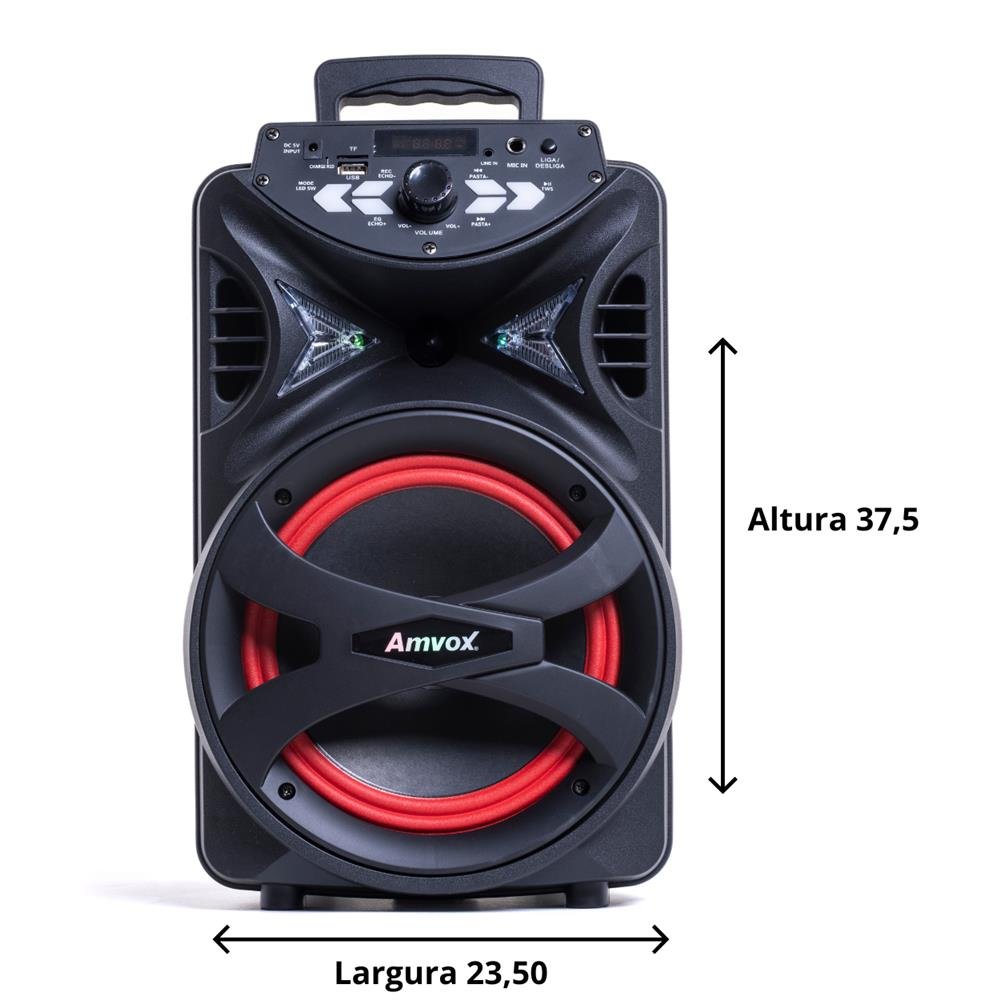 Caixa Amplificada Amvox ACA 255 HIT 250W Bluetooth Bivolt