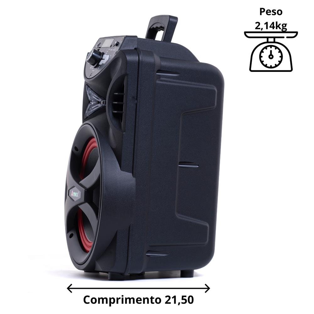 Caixa Amplificada Amvox ACA 255 HIT 250W Bluetooth Bivolt