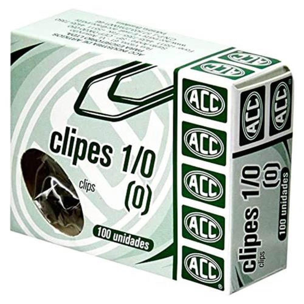Clip 0 Galvanizado Acc Caixa Com 100 Unidades Pacote Com 10