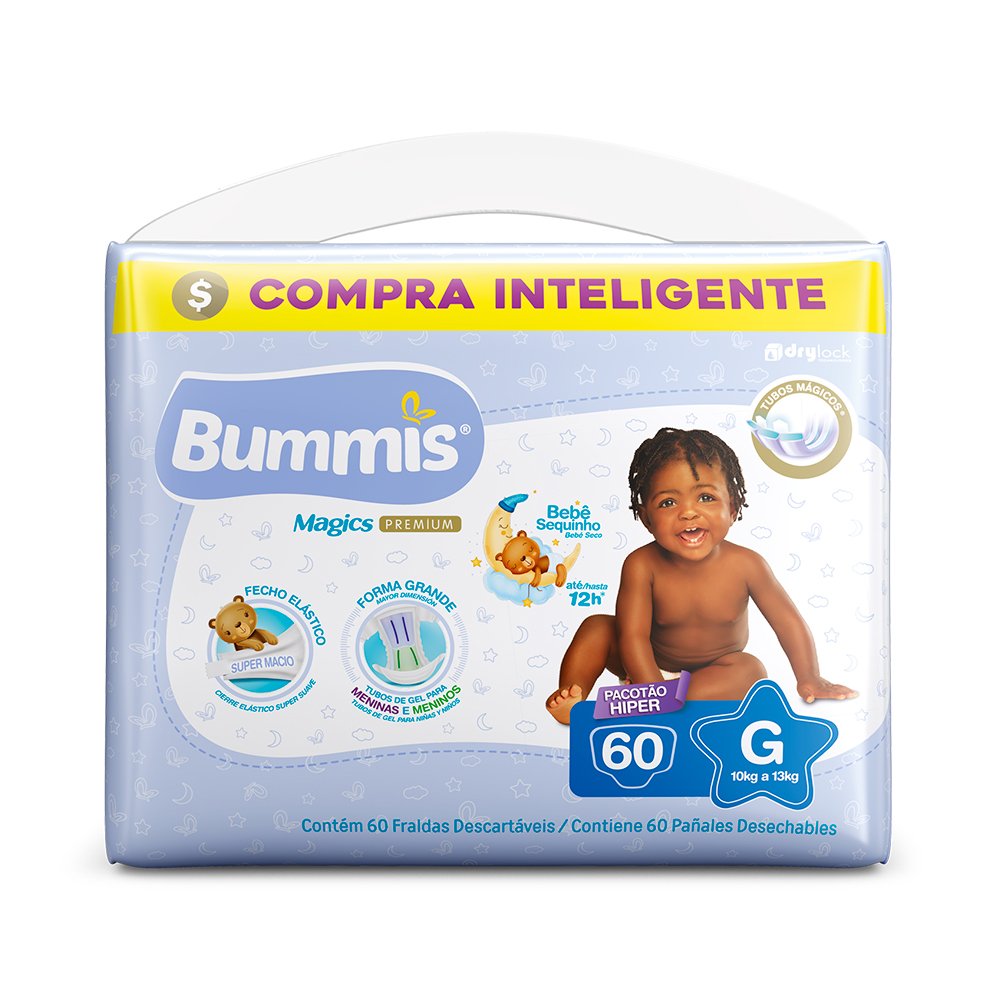 Fralda Bummis Magics Hyper G 60 Unidades