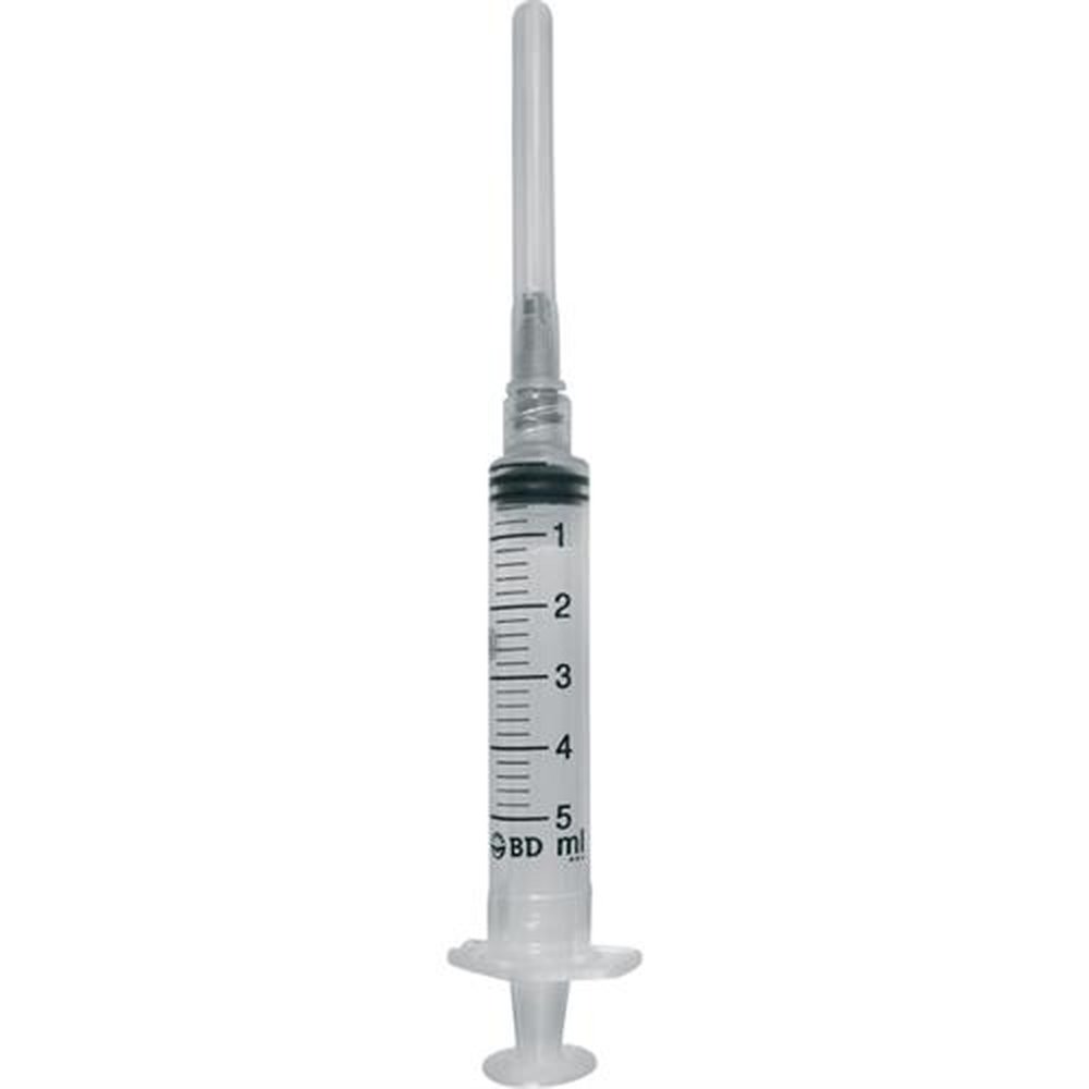 Seringa 5Ml Com Agulha 25X7 Ll -Rosca- - BD