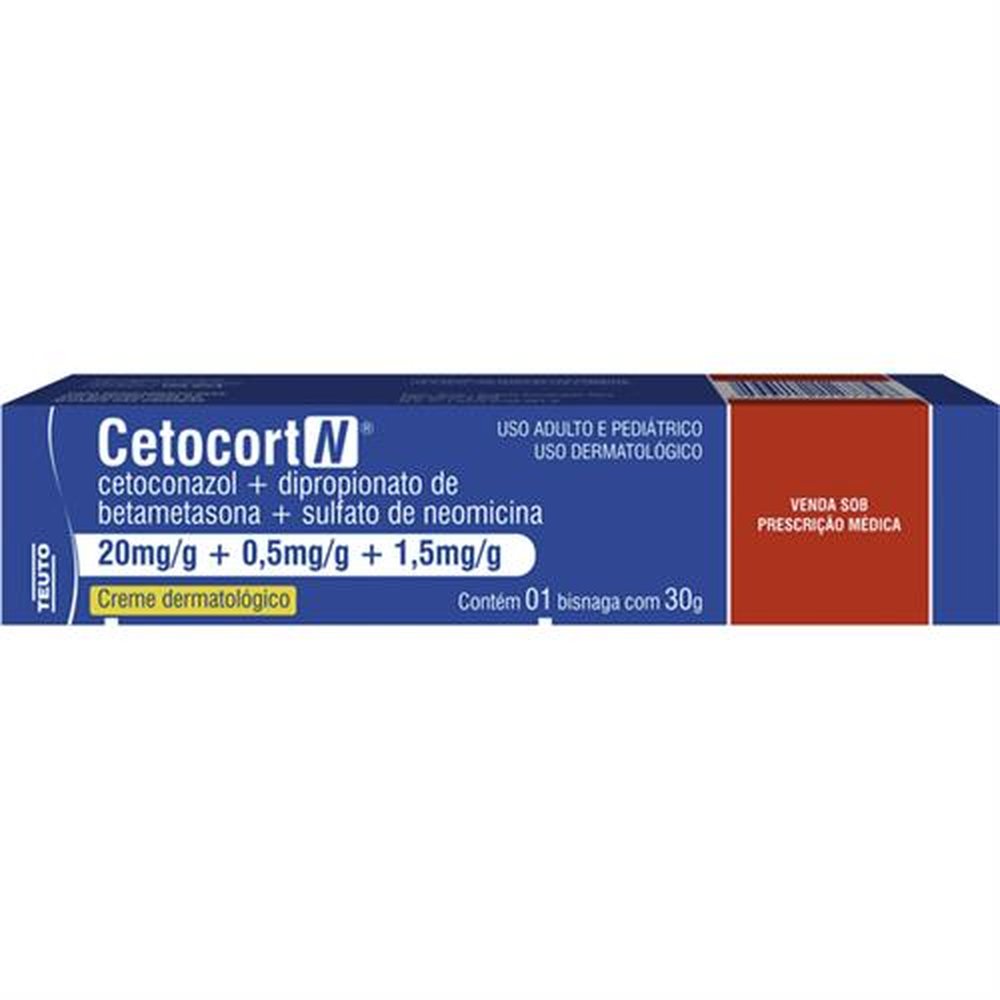 Cetocort N 20-0,64-2,5Mg Creme Dermatologico Bisnaga 30 Gramas - TEUTO