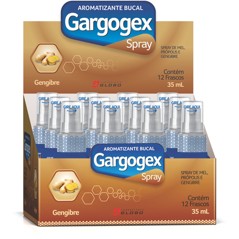 Gargogex Spray Gengibre 35Ml Com 12 Unidades - GLOBO