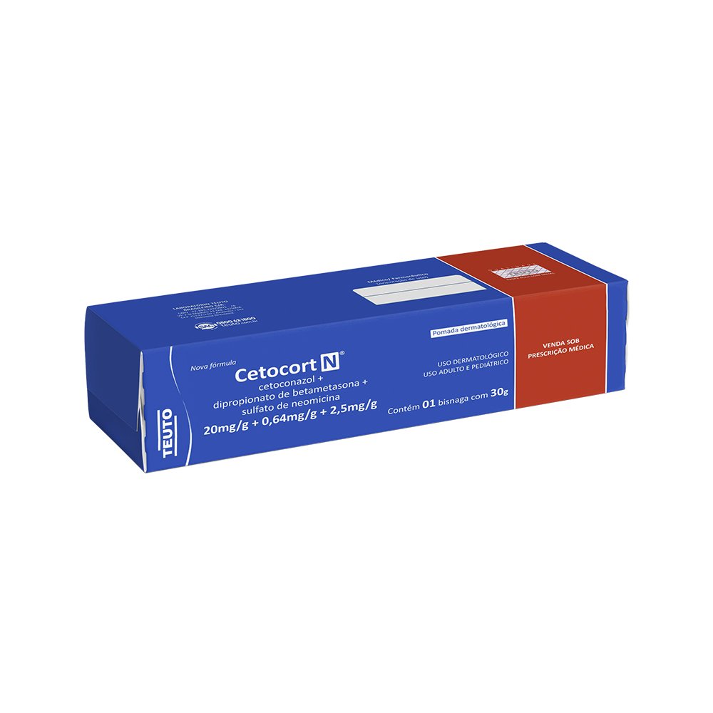 Cetocort 20-0,5Mg Pomada Dermatologico Bisnaga 30 Gramas - TEUTO ...