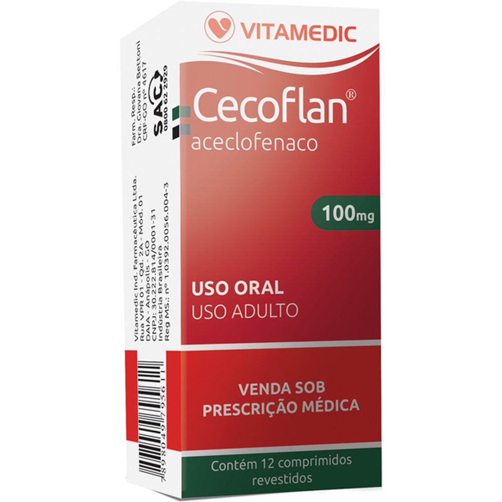 Cecoflan 100Mg Com 12 Comprimido Revestido - VITAMEDIC